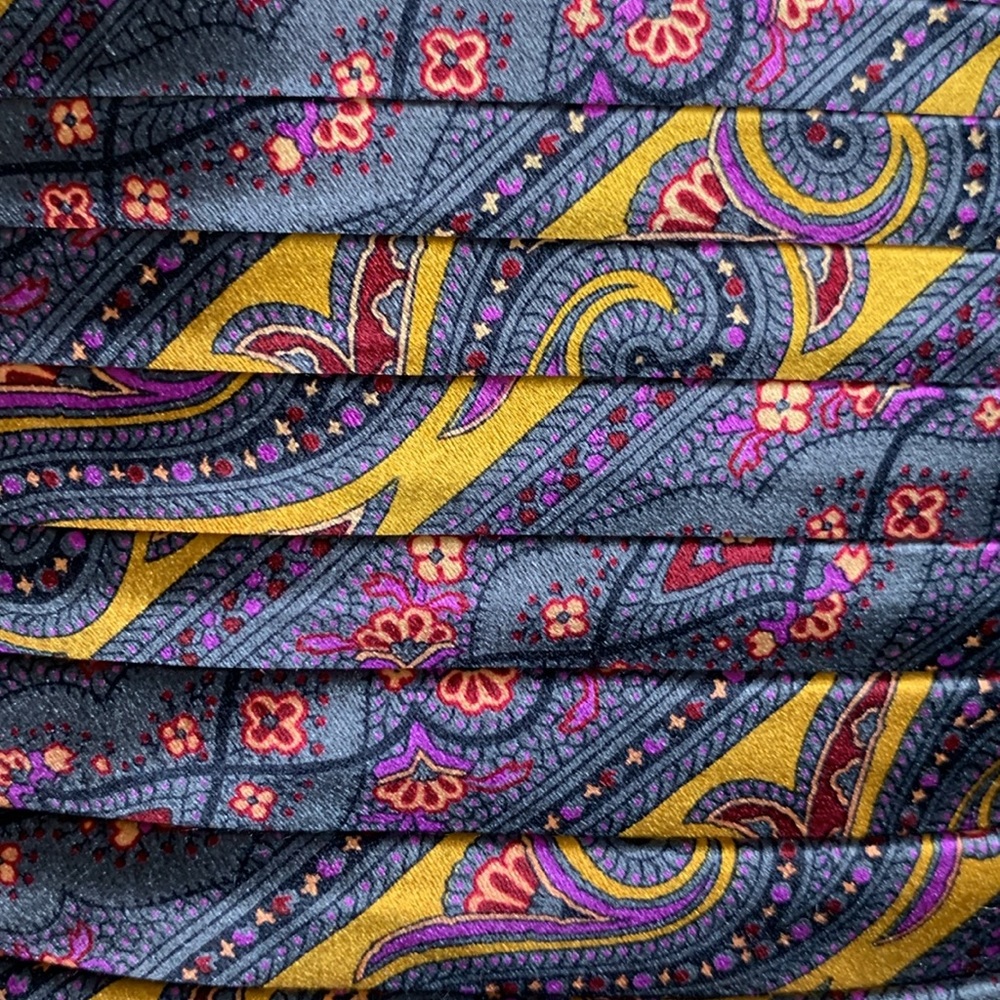 PIERRE CARDIN PAISLEY PLEATED CUMMERBUND,PROM,PARTY,GALA,BLACK TIE,COCKT… - Picture 3 of 12